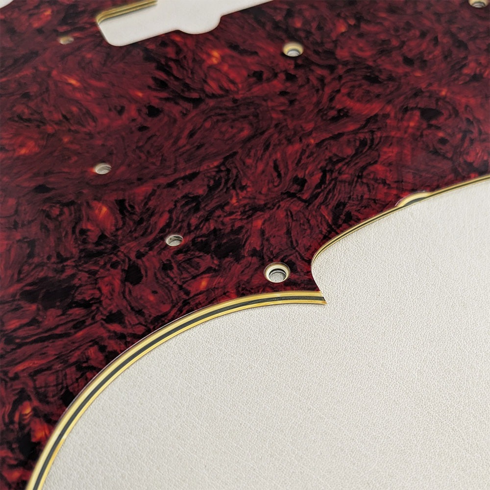 【YJB PARTS】 JB60's ジャズベース用ピックガード レリック赤べっ甲4P インチ 【宅配便A】