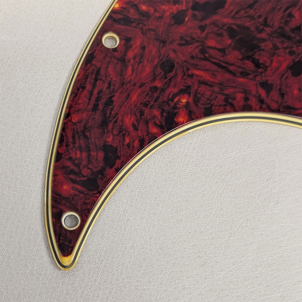 【YJB PARTS】 JB60's ジャズベース用ピックガード レリック赤べっ甲4P インチ 【宅配便A】