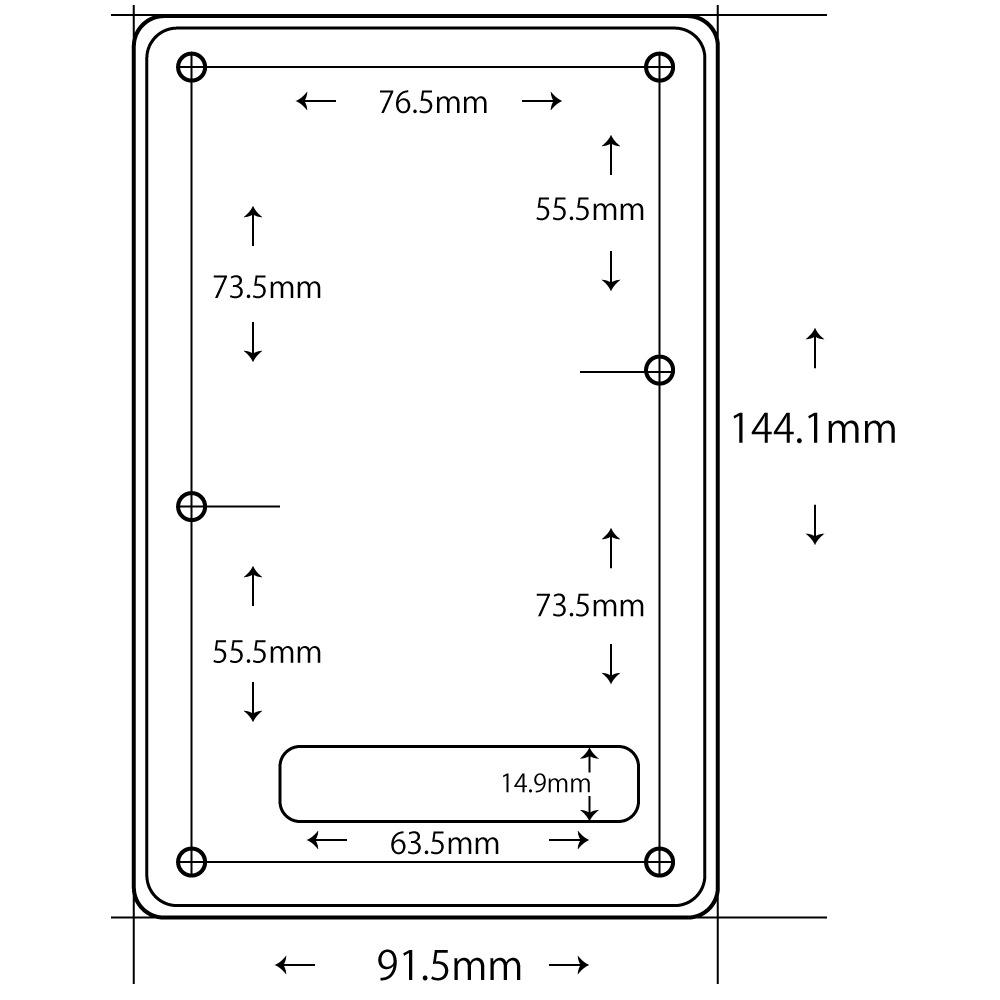 YJB PARTS】 ストラト用バックプレート ラージホールSTDタイプ