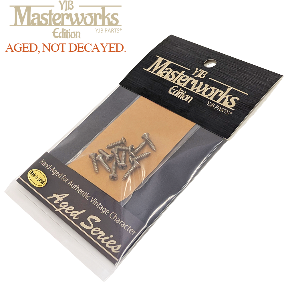 【YJB Masterworks】 ピックガード用エイジドスクリュー ニッケル ミリ 3×12mm 12本 【メール便送料無料】