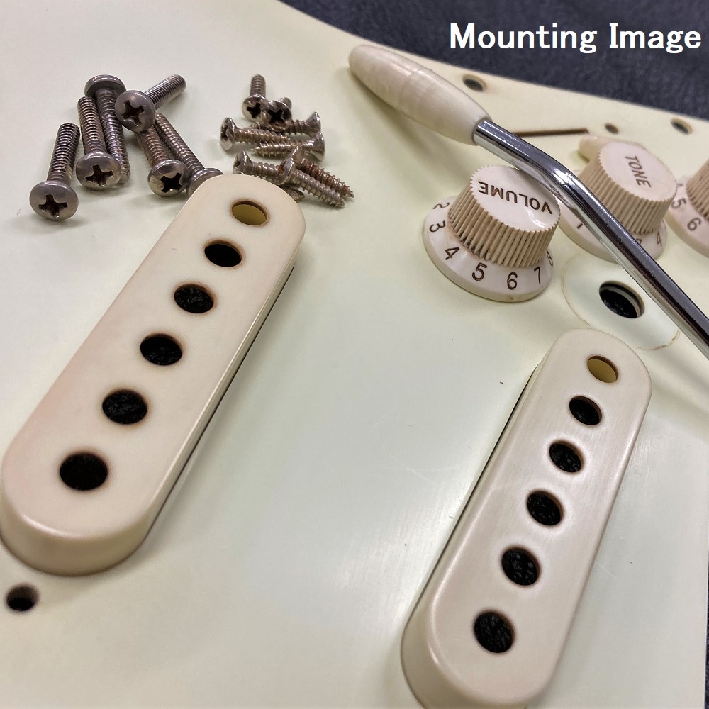 YJB PARTS】 ストラト用ピックアップカバーセット レリックエイジド