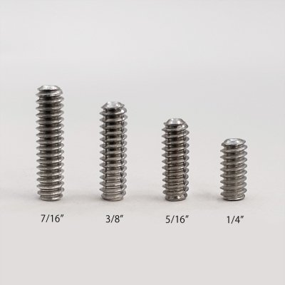 【YJB PARTS】 弦高調整イモネジ ステンレス インチ 3/8