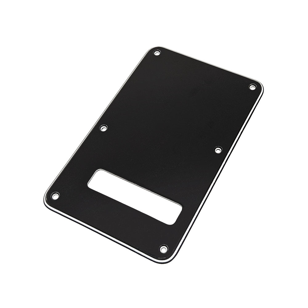 【YJB PARTS】 ストラト用バックプレート ラージホールSTDタイプ ブラック3P 【メール便対応】