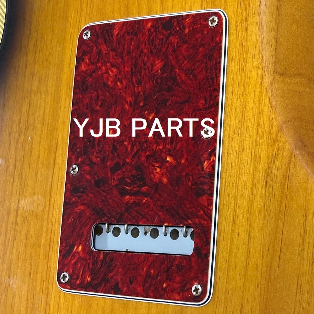 【YJB PARTS】 ストラト用バックプレート ラージホールSTDタイプ 赤べっ甲4P 【メール便対応】