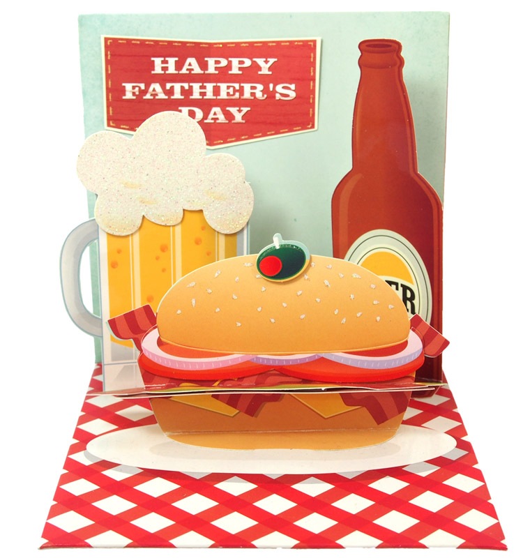 UP WITH PAPER ポップアップ グリーティングカード 【Burger and Beer】