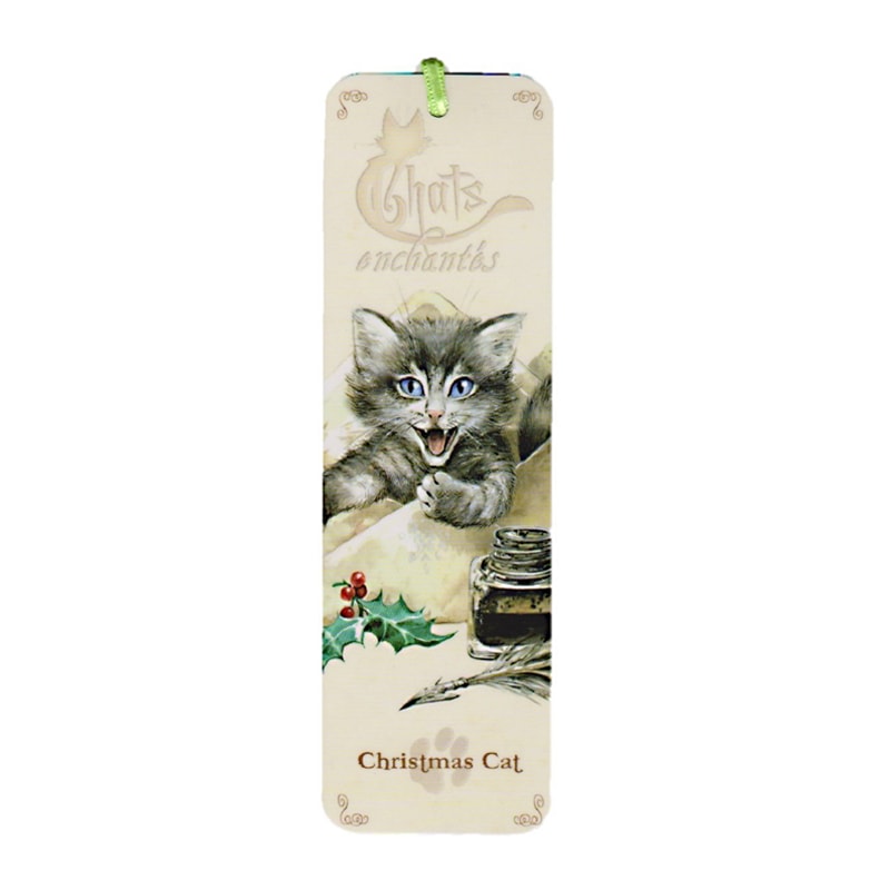 フランス製　しおり キャット ブックマーカー 【Christmas cat】