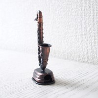 ミニチュア アンティークシャープナー 鉛筆削り 【レトロ・サックス】