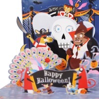 UP WITH PAPER 【ハロウィン】 ポップアップ グリーティングカード （動物園×仮装）|ハロウィンカード|ハロウィン雑貨