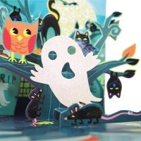 UP WITH PAPER 【ハロウィン】 ポップアップ グリーティングカード （ゴーストの木）|ハロウィンカード|ハロウィン雑貨