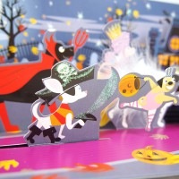UP WITH PAPER 【ハロウィン】 ポップアップ グリーティングカード （犬の仮装行列）|ハロウィンカード|ハロウィン雑貨