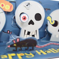 UP WITH PAPER 【ハロウィン】 ポップアップ グリーティングカード （ガイコツたちのハロウィン）