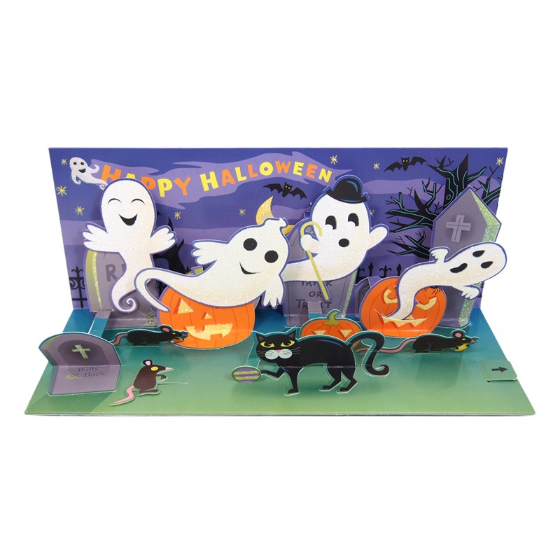 Up With Paper ハロウィン ポップアップ グリーティングカード 幽霊 クロネコ ハロウィン雑貨 ハロウィンカード ポップアップ 雑貨ロビン Up With Paper ハロウィン ポップアップ グリーティングカード 幽霊 クロネコ ハロウィン雑貨 ハロウィンカード ポップアップ 雑貨ロビン