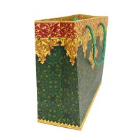 Punch Studio 【クリスマス】 紙袋 | ギフトバッグ Ｍサイズ （ヴィクトリアン×ゴールド）|ギフトバッグ | ラッピング用品|クリスマス雑貨