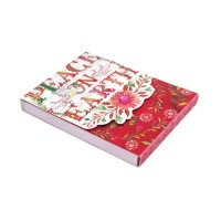 Punch Studio 【クリスマス】 ミニ ノートパッド （ホワイト×ピンク）|ノート | メモ|クリスマス雑貨