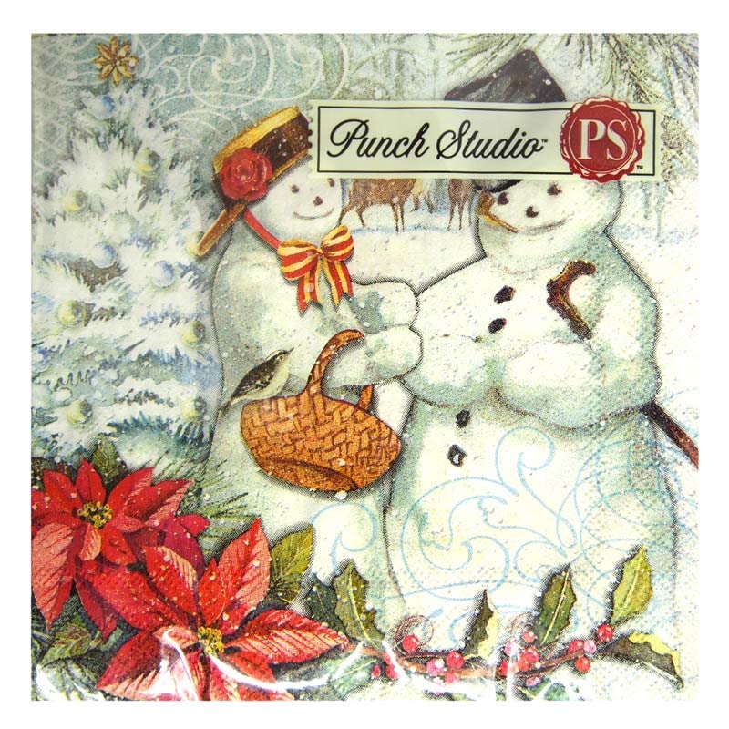 Punch Studio 【クリスマス】 ペーパーナプキン Sサイズ （雪だるま）