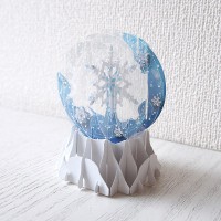 UP WITH PAPER 【クリスマス】 ポップアップ スノーグローブカード （雪の結晶）