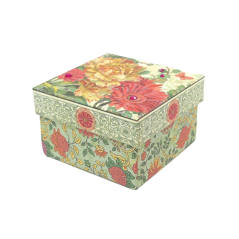 Punch Studio(パンチスタジオ) スクエア ギフトボックス 【赤と黄色のガーベラ】