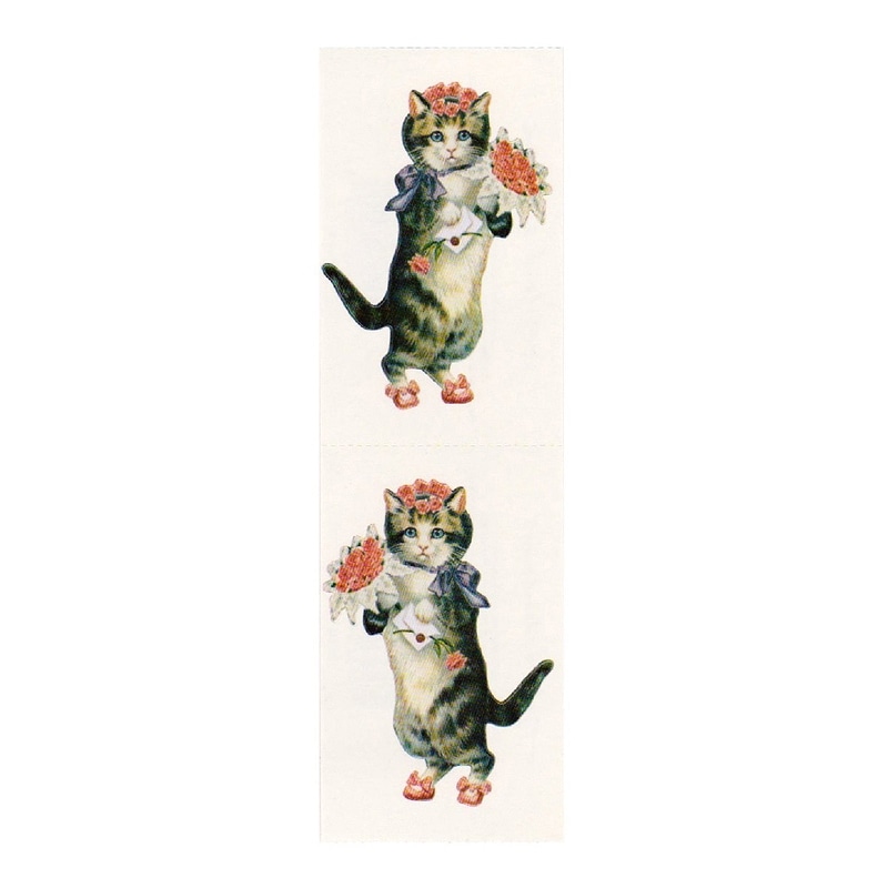 The Gifted Line レトロ ステッカー | シール (Birthday Fun Cat)