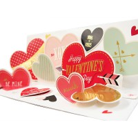 UP WITH PAPER 【バレンタイン】 ポップアップ グリーティングカード （ハート×矢）