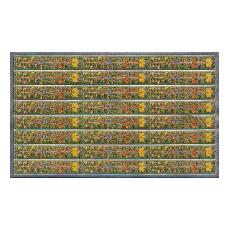 Vatican Library Collection レトロ ステッカー | シール (グリーン×ライン)