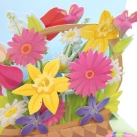 UP WITH PAPER 【イースター】 ポップアップ グリーティングカード （フラワー×バスケット）