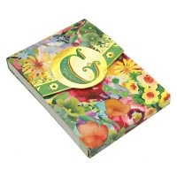Punch Studio ミニ ノートパッド イニシャル 【イニシャルG×フラワー】