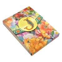 Punch Studio ミニ ノートパッド イニシャル 【イニシャルJ×フラワー】