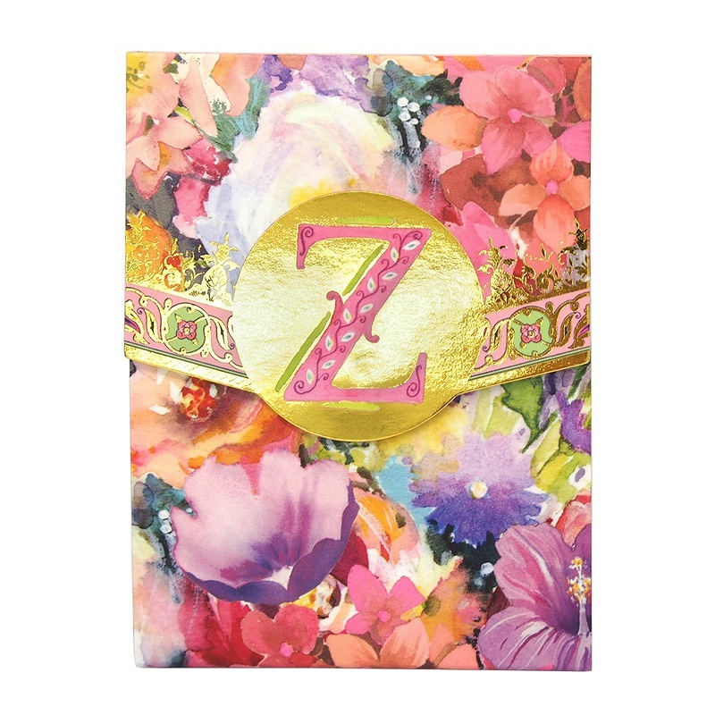 Punch Studio ミニ ノートパッド イニシャル 【イニシャルZ×フラワー】