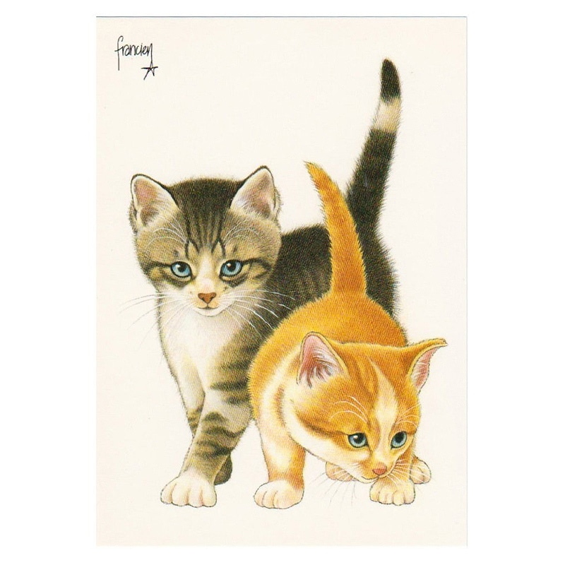 【30%OFF】ART UNLIMITED ポストカード 【二匹の子猫】