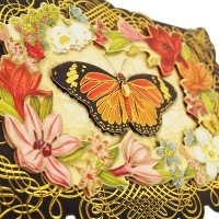 Punch Studio（パンチスタジオ） 立体 ダイカット グリーティングカード Lサイズ （蝶）