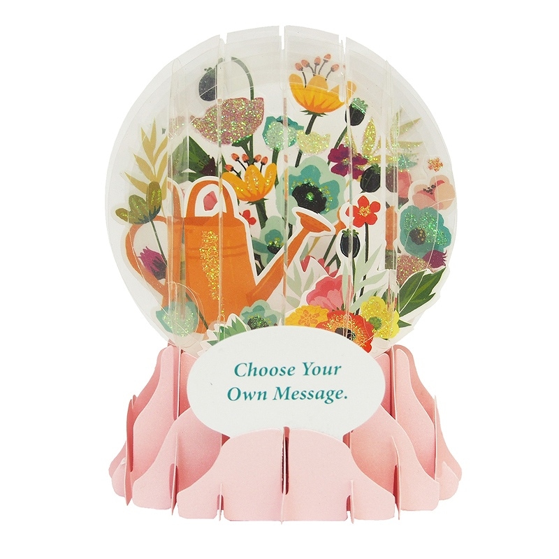 UP WITH PAPER ポップアップ スノーグローブカード （ガーデニング）