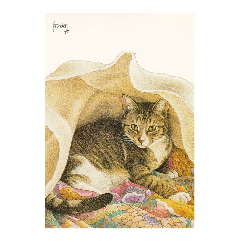 【30%OFF】ART UNLIMITED ポストカード 【猫×布団】