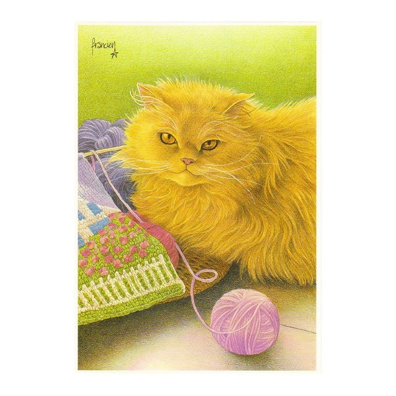 【30%OFF】ART UNLIMITED ポストカード 【猫×毛糸】
