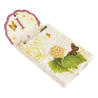 Punch Studio グリーティングカード 封筒セット ポーチ型ボックス入り 【イニシャルI×フラワー】