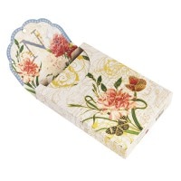 Punch Studio グリーティングカード 封筒セット ポーチ型ボックス入り 【イニシャルN×フラワー】