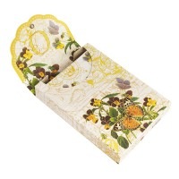 Punch Studio グリーティングカード 封筒セット ポーチ型ボックス入り 【イニシャルO×フラワー】