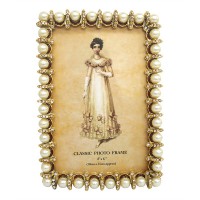 大粒パール＆ストーン フォトフレーム Lサイズ