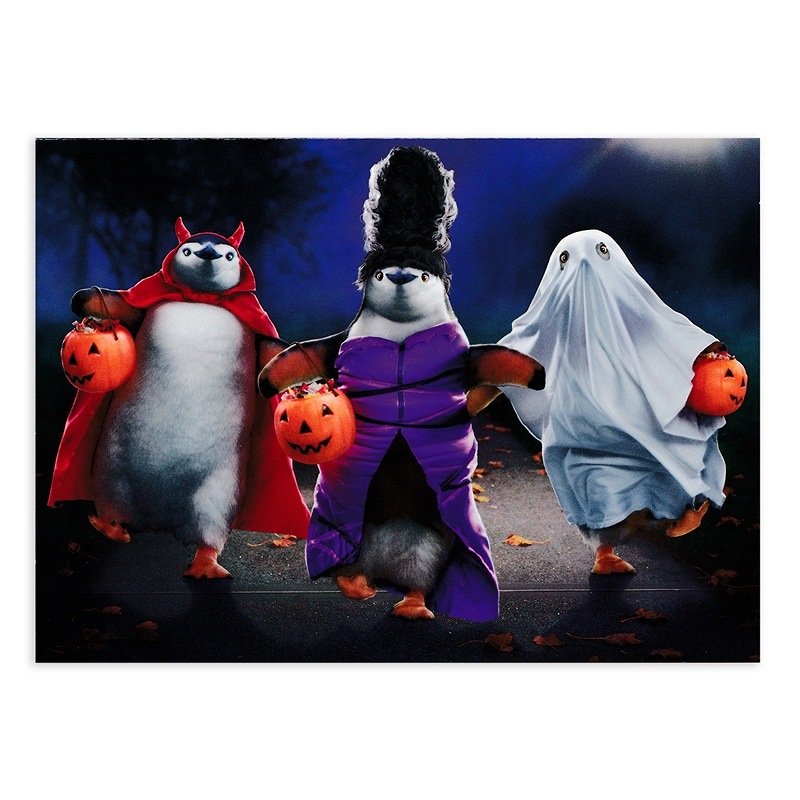 AVANTI PRESS 二つ折り ハロウィン グリーティングカード　（三羽のペンギン）