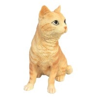キャット ミニチュア・ガーデンマスコット オブジェ/置物 【ブラウン・タビー】
