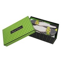 Punch Studio 【クリスマス】 靴型グリーティングカード 20枚セット BOX入り （緑のベルトと水玉模様）|グリーティングカード|Punch Studio パンチスタジオ