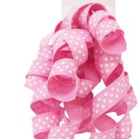 The Gift Wrap Company ラッピング用リボン ポルカドットカーリーズ （ピンク×水玉）