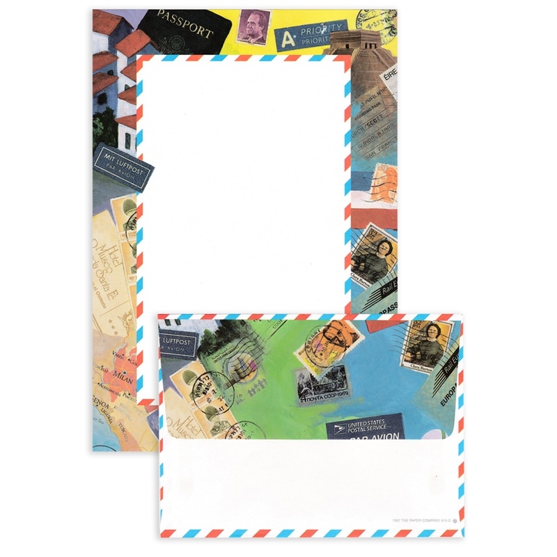 The Paper Company レターセット 便箋6枚 封筒3枚 （エアメール）