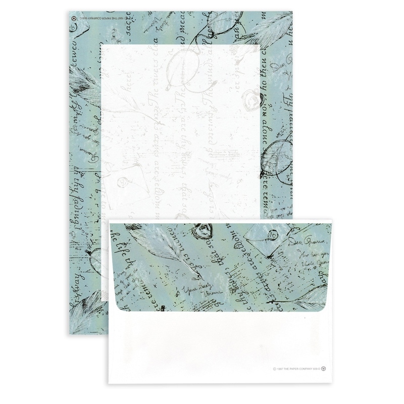 The Paper Company レターセット 便箋6枚 封筒3枚 （レター×ブルー）