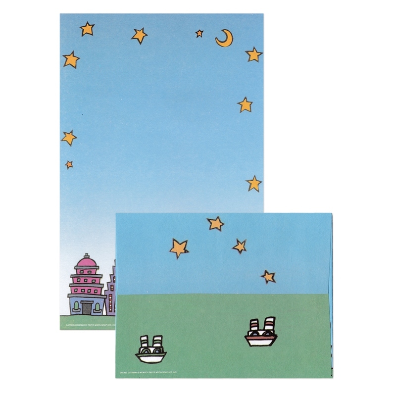 The Paper Company レターセット 便箋6枚 封筒3枚 （夜の未来都市）