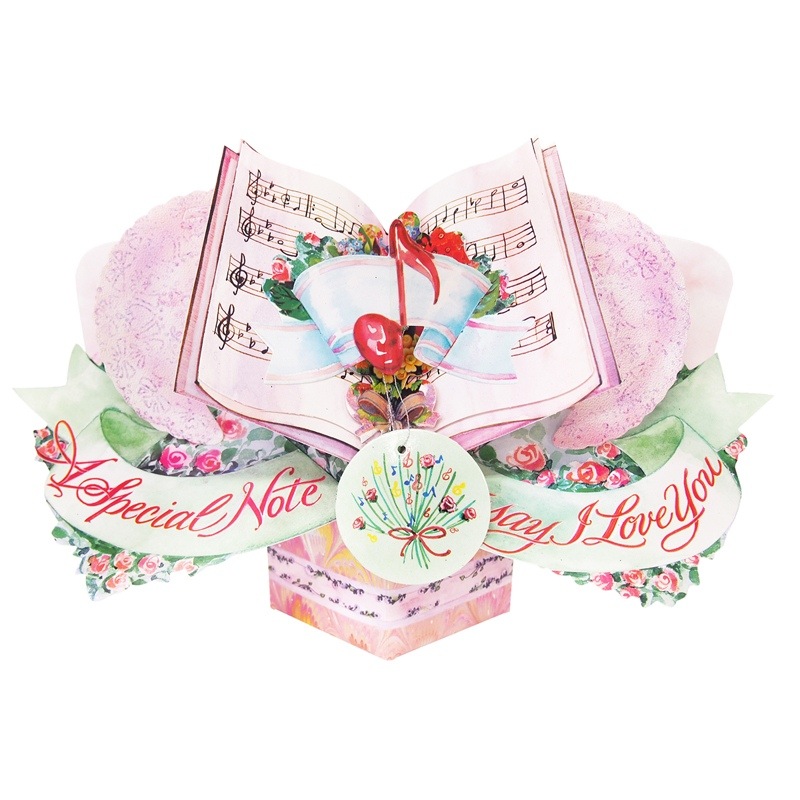 Second Nature バレンタイン ポップアップカード 楽譜 グリーティングカード バレンタイン 雑貨ロビン