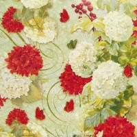 Punch Studio 【クリスマス】 ラッピングペーパー | 包装紙 （赤と白の紫陽花）