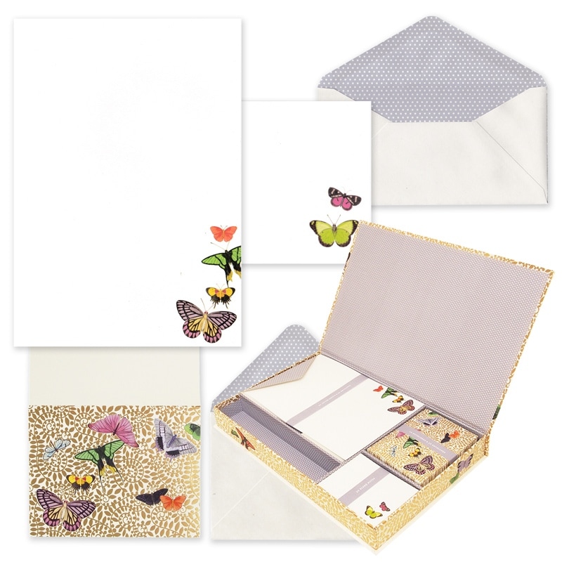 Fringe Studio（フリンジスタジオ） レターセット BOXセット （蝶×ゴールド）
