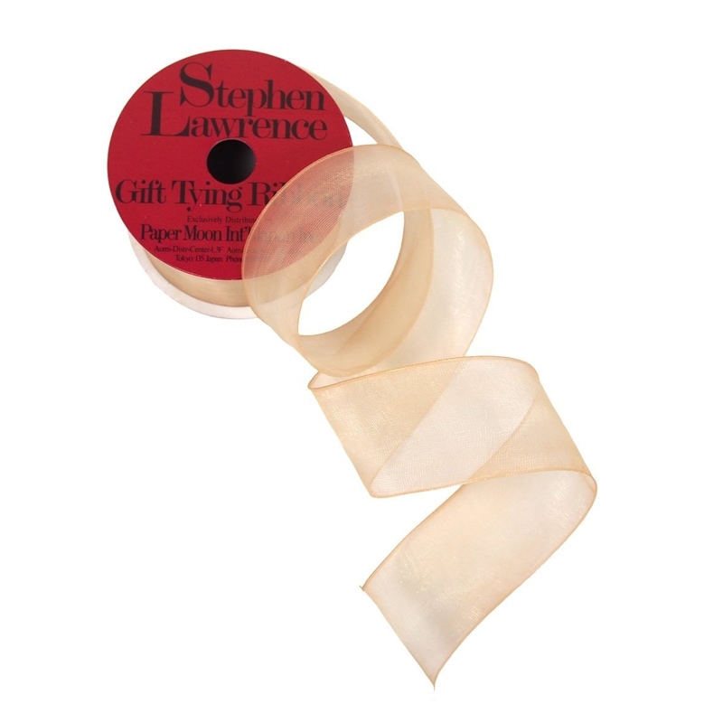 SL ラッピングリボン エレガント オーガンジー （ゴールド） 36mm×2.5m