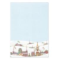 The Paper Company 【クリスマス】 レターセット 便箋6枚 封筒3枚 （冬の景色）