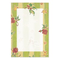 The Paper Company 【クリスマス】 レターセット 便箋6枚 封筒3枚 （ヒイラギ×薔薇）